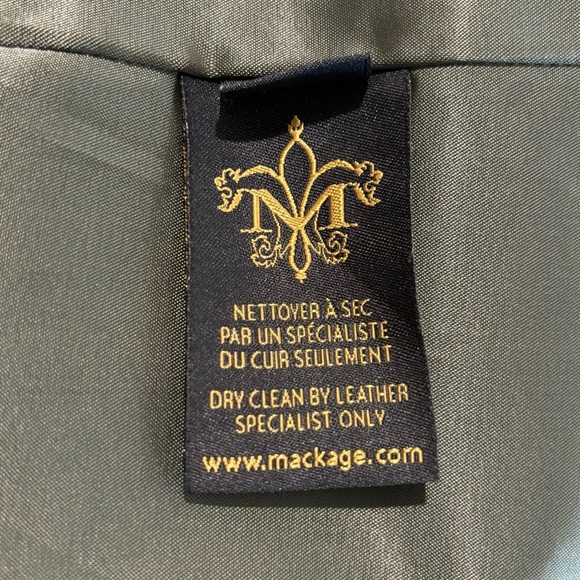 MACKAGE Sx XS Coat Oversized Military Vibes Rounded Hem Wool Blend Lined Leather - Picture 11 of 15